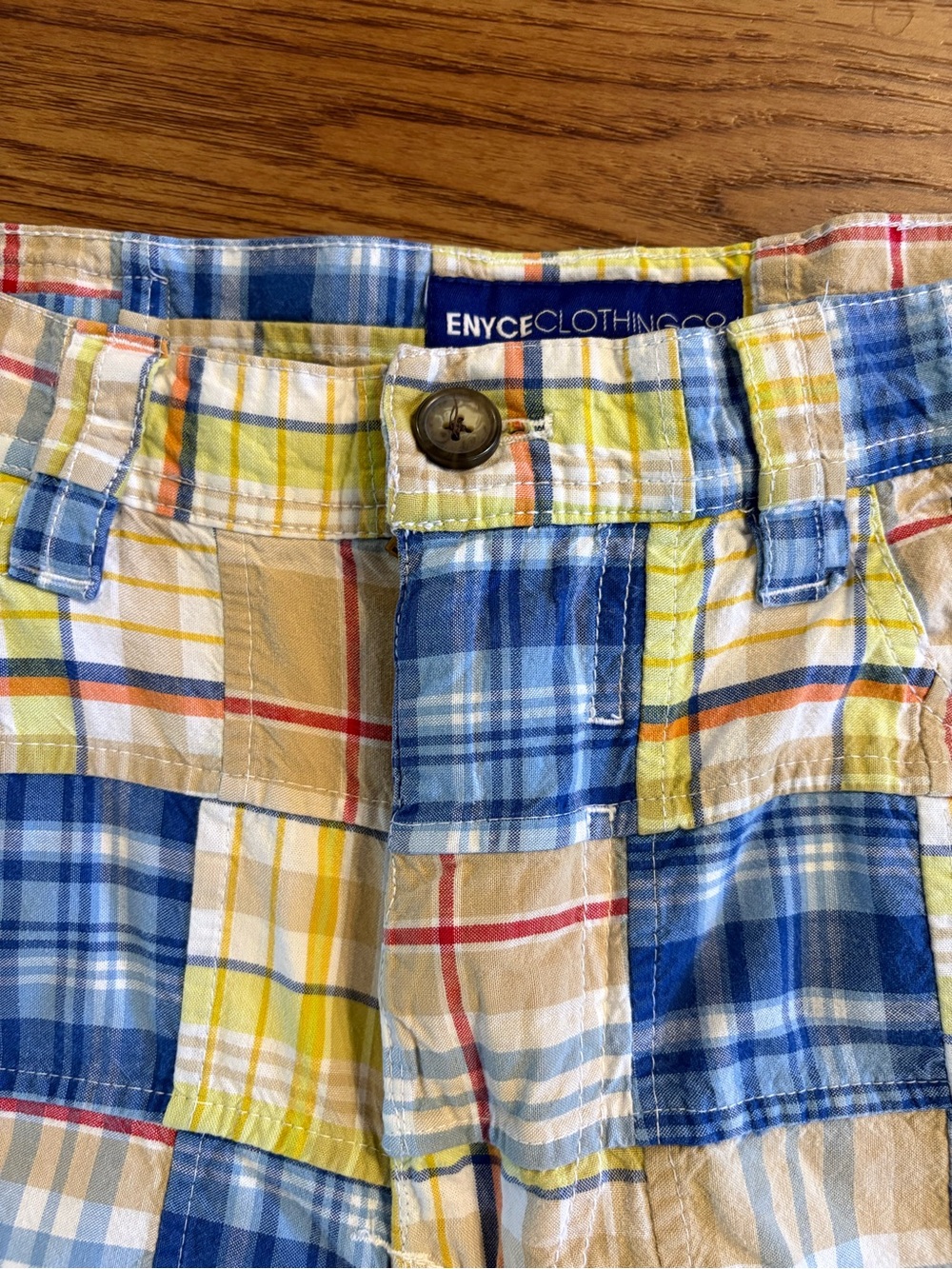 Y2K ENYCE Patchwork Shorts – Size 36